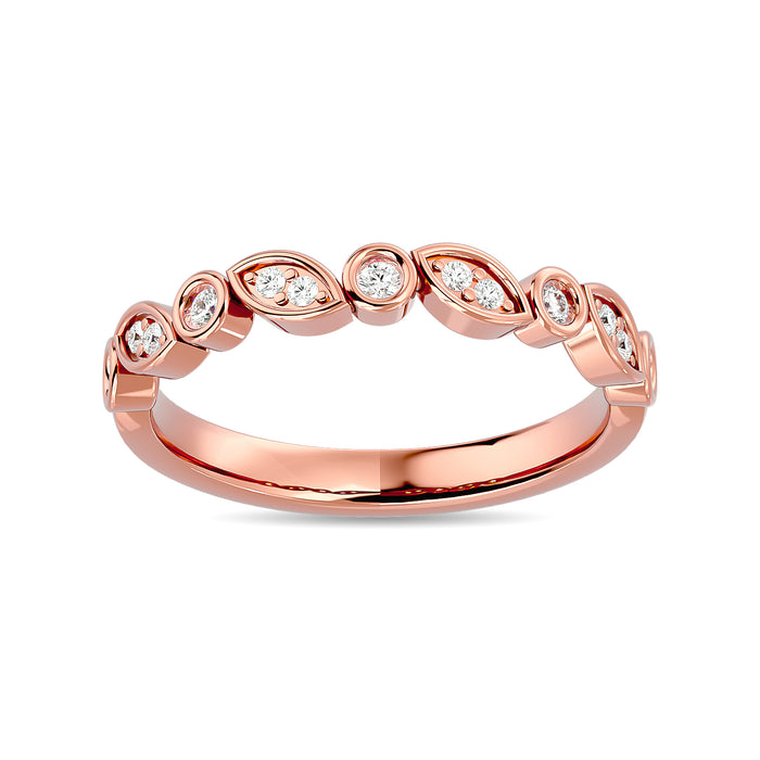 Diamond 1/6 ct tw Stack Band in 14K Rose Gold