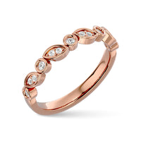 Thumbnail for Diamond 1/6 ct tw Stack Band in 14K Rose Gold