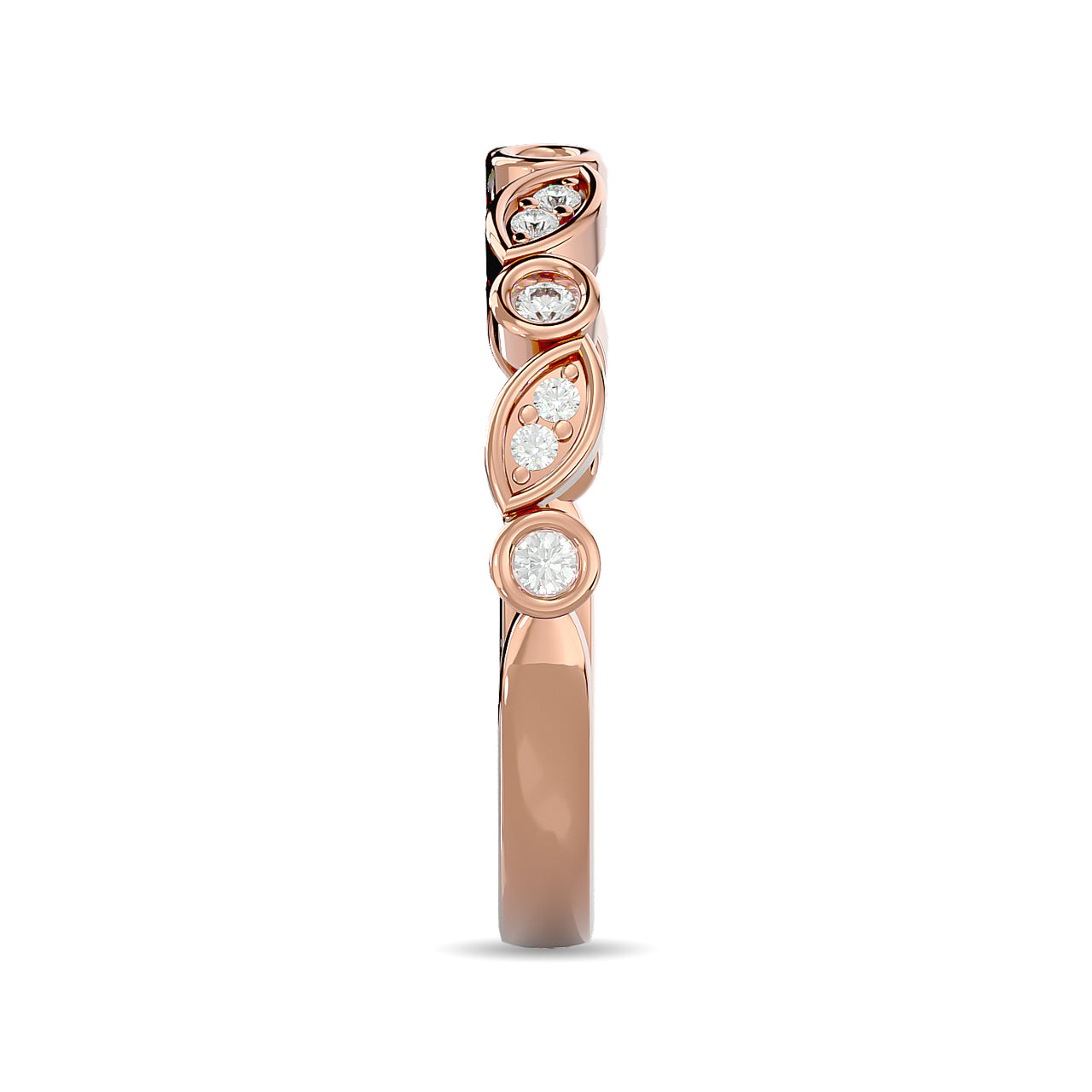 Diamond 1/6 ct tw Stack Band in 14K Rose Gold