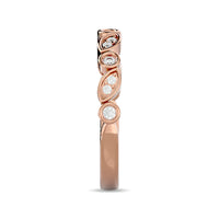 Thumbnail for Diamond 1/6 ct tw Stack Band in 14K Rose Gold