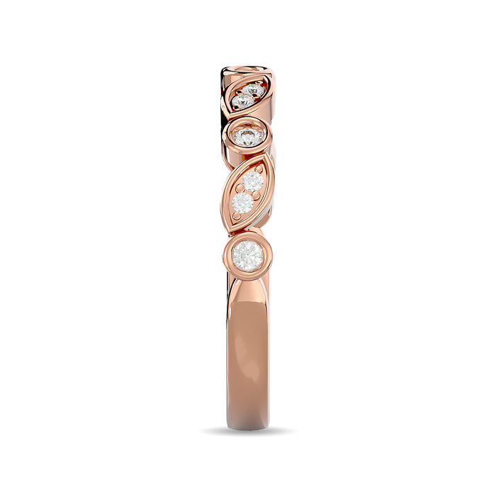 Diamond 1/6 ct tw Stack Band in 14K Rose Gold