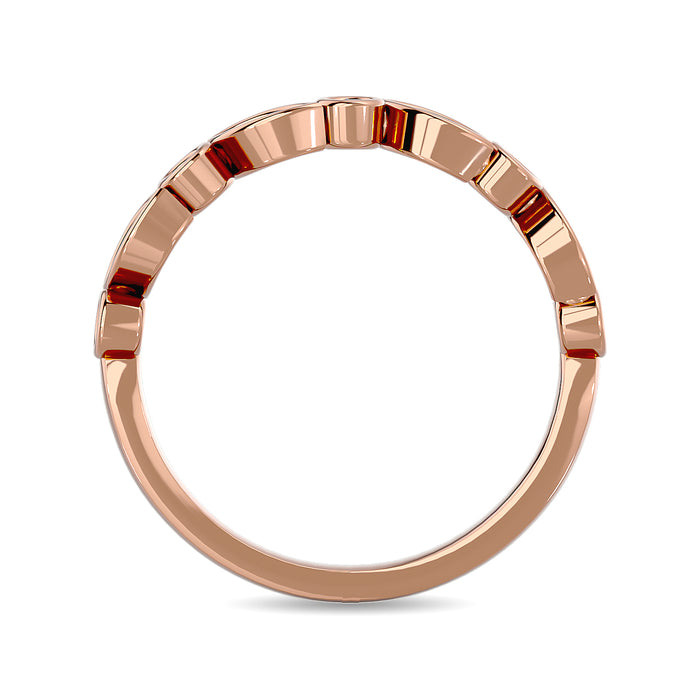 Diamond 1/6 ct tw Stack Band in 14K Rose Gold