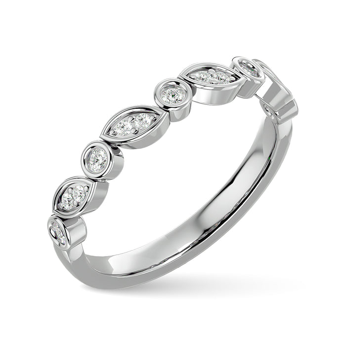 Diamond 1/6 ct tw Ladies Band in 14K White Gold