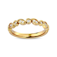 Thumbnail for Diamond 1/6 ct tw Stack Band in 14K Yellow Gold
