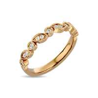 Thumbnail for Diamond 1/6 ct tw Stack Band in 14K Yellow Gold