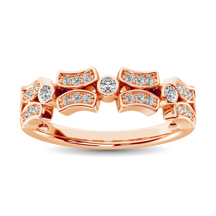 Diamond 1/5 Ct.Tw. Fashion Band in 10K Rose Gold