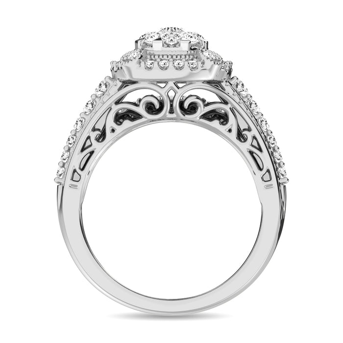 Diamond 7/8 Ct.Tw. Bridal Ring in 14K White Gold