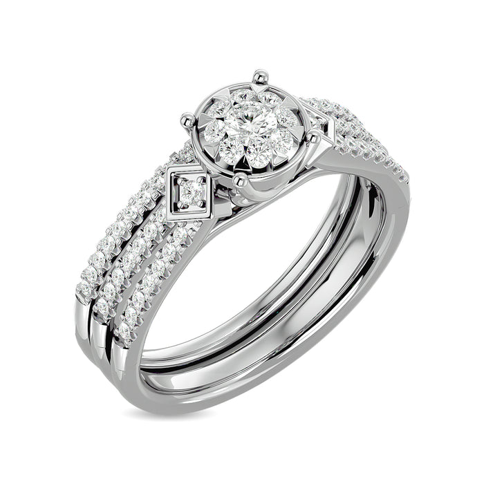 Diamond 1/2 ct tw Bridal Ring in 14K White Gold