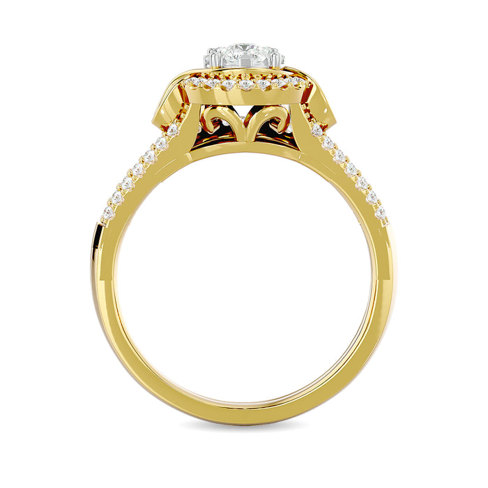 Diamond 1/2 ct tw Bridal Ring in 14K Yellow Gold