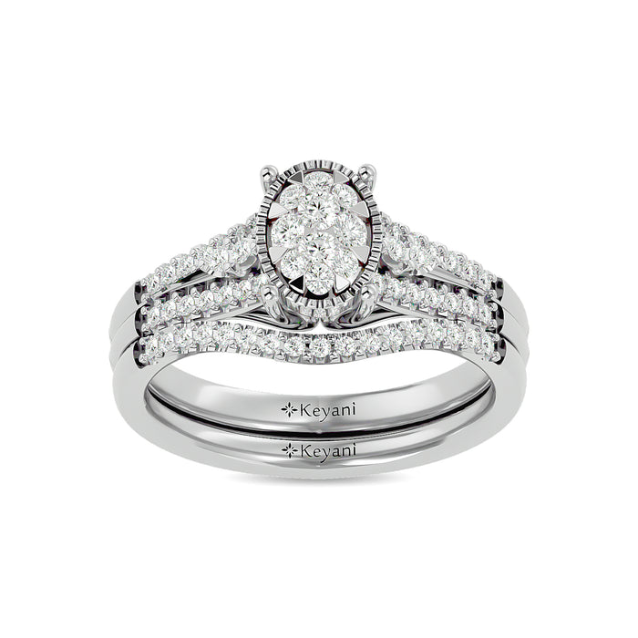 Diamond 1/2 ct tw Bridal Ring in 14K White Gold