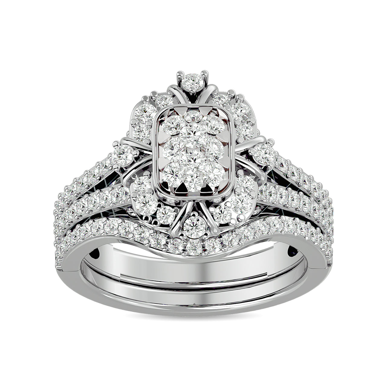 Diamond 1 ct tw Bridal Ring in 14K White Gold