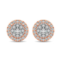 Thumbnail for Diamond Stud earrings 3/4 ct tw in 14K Rose Gold