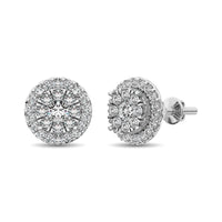 Thumbnail for Diamond Stud earrings 3/4 ct tw in 14K White Gold