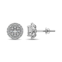 Thumbnail for Diamond Stud earrings 3/4 ct tw in 14K White Gold