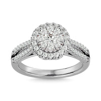 Thumbnail for Diamond 3/4 ct tw Engagement Ring in 14K White Gold