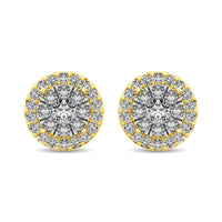 Thumbnail for Diamond Stud earrings 3/4 ct tw in 14K Yellow Gold