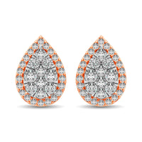 Thumbnail for Diamond 3/4 ct tw Pear Shape Fashion Earrings in 14K Rose Gold