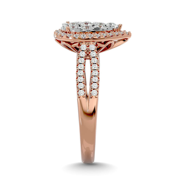 Diamond Engagement Ring 3/4 ct tw in 14K Rose Gold