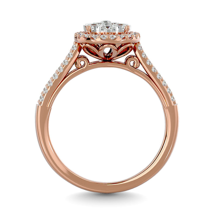 Diamond Engagement Ring 3/4 ct tw in 14K Rose Gold