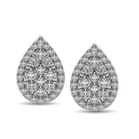 Thumbnail for Diamond 3/4 ct tw Pear Shape Fashion Earrings in 14K White Gold