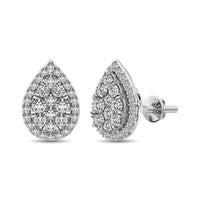 Thumbnail for Diamond 3/4 ct tw Pear Shape Fashion Earrings in 14K White Gold