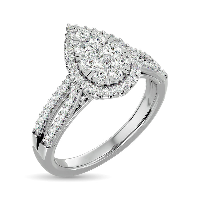 Diamond Engagement Ring 3/4 ct tw in 14K White Gold