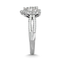 Thumbnail for Diamond  3/4 ct tw Round Cut  Heart Shape Engagement Ringin 14K White Gold