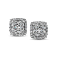 Thumbnail for Diamond Stud earrings 3/4 ct tw in 14K White Gold