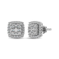 Thumbnail for Diamond Stud earrings 3/4 ct tw in 14K White Gold