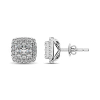 Thumbnail for Diamond Stud earrings 3/4 ct tw in 14K White Gold