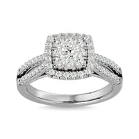 Thumbnail for Diamond 3/4 ct tw Halo Engagement Ring in 14K White Gold