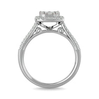 Thumbnail for Diamond 3/4 ct tw Halo Engagement Ring in 14K White Gold
