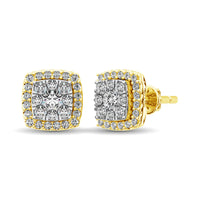 Thumbnail for Diamond Stud earrings 3/4 ct tw in 14K Yellow Gold