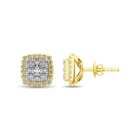 Thumbnail for Diamond Stud earrings 3/4 ct tw in 14K Yellow Gold