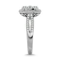 Thumbnail for Diamond  3/4 ct tw Round Cut Oval Shape Engagement Ring in 14K White Gold