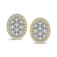 Thumbnail for Diamond 3/4 ct tw Oval Shape Earrings  in 14K Yellow Gold