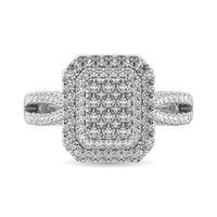 Thumbnail for Diamond Double Halo Engagement Ring 1 ct tw in 14K White Gold