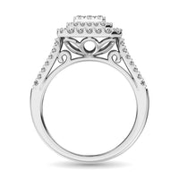 Thumbnail for Diamond Double Halo Engagement Ring 1 ct tw in 14K White Gold