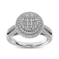 Thumbnail for Diamond Double Halo Engagement Ring 1 ct tw in 14K White Gold
