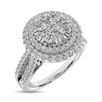 Thumbnail for Diamond Double Halo Engagement Ring 1 ct tw in 14K White Gold