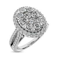 Thumbnail for Diamond  1 1/2 ct tw Two Row Shank Halo Engagement Ring in 14K White Gold
