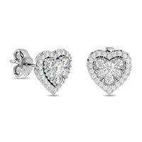 Thumbnail for Diamond 1 ct tw Stud Earrings in 14K White Gold