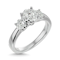 Thumbnail for Diamond 3/4 ct tw Round Cut Engagement Ring  in 14K White Gold