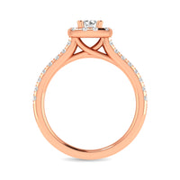 Thumbnail for Diamond Classic Shank Single Halo Bridal Ring 1 ct tw Round Cut in 14K Rose Gold