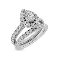 Thumbnail for 14KT White Gold 1Ct.Tw. Diamond keyani Bridal Ring