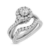 Thumbnail for 14KT White Gold 1Ct.Tw. Diamond keyani Bridal Ring