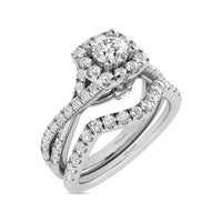 Thumbnail for 14KT White Gold 1Ct.Tw. Diamond keyani Bridal Ring