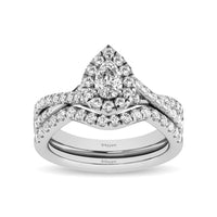 Thumbnail for 14KT White Gold 1Ct.Tw. Diamond keyani Bridal Ring