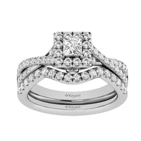 Thumbnail for 14KT White Gold 1Ct.Tw. Diamond keyani Bridal Ring