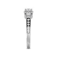 Thumbnail for Diamond 1 Ct.Tw. Round and Princess Bridal Ring in 14K White Gold